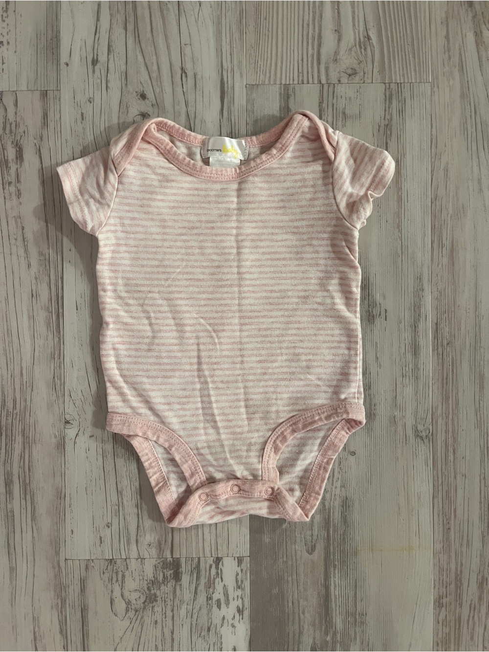 Bloomie's Baby Girl Pink Stripe One-Piece Bodysuit Size 6M